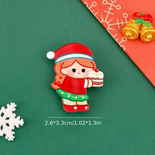 Odznak (pins) Vianoce Malé dievča 3,3 x 2,6 cm - farebný