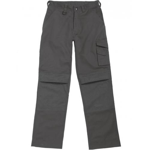 Pánské pracovní kalhoty B&C Universal Pro - šedé