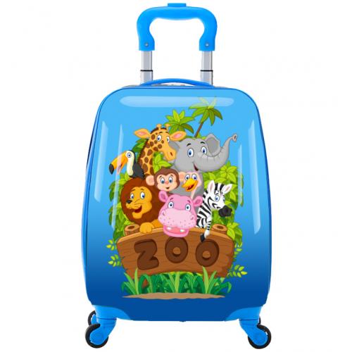 Dětský kufr Tucci Kids Zoo 25 L - modrý