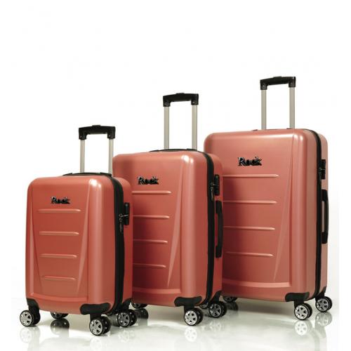 Sada cestovních kufrů Rock 0229/3 34-97 l - růžové