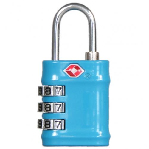 Bezpečnostný TSA kódový zámok na batožinu Rock 0035 - modrý