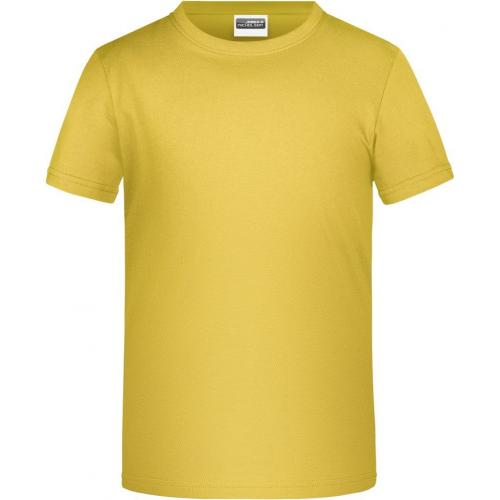 Dětské tričko krátký rukáv James & Nicholson - žluté