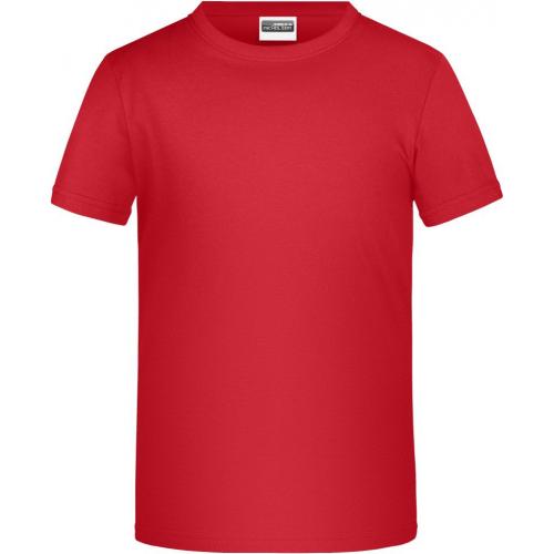 Dětské tričko krátký rukáv James & Nicholson - červené