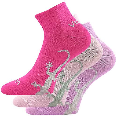 Ponožky dámské Voxx Trinity 3 páry (růžová, světle fialová, tmavě růžová)