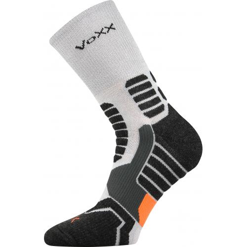 Ponožky kompresný unisex Voxx Ronin - svetlo sivé-čierne