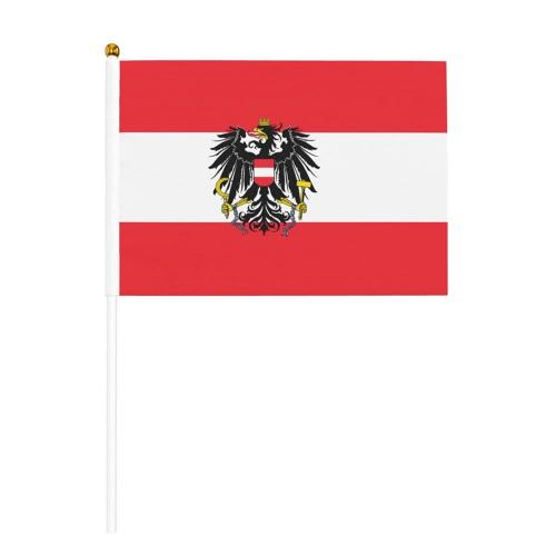 Vlajka Rakúsko 14 x 21 cm na plastovej tyčke