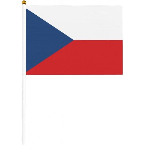 Vlajka Česká republika 14 x 21 cm na plastovej tyčke