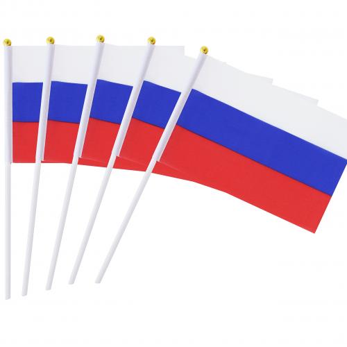 Vlajka Rusko 14 x 21 cm na plastovej tyčke