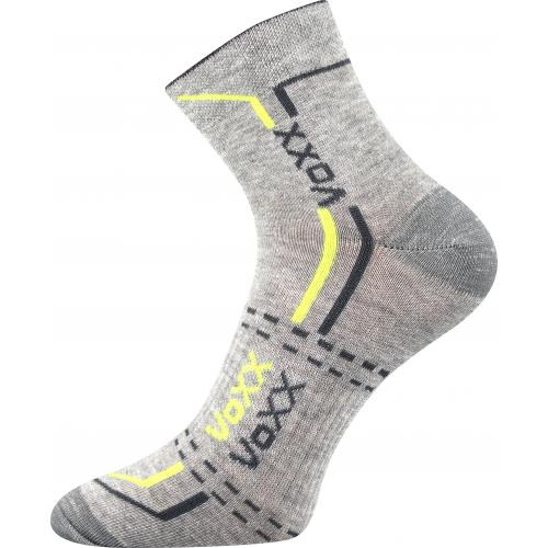 Ponožky unisex klasické Voxx Franz 03 - svetlo sivé-žlté