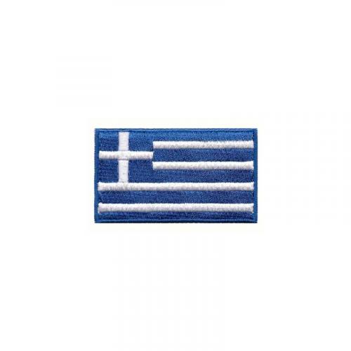 Nášivka nažehlovací vlajka Řecko 6,3x3,8 cm - barevná