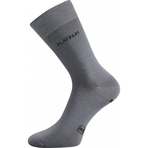 Ponožky unisex spoločenské Lonka Dewool - svetlo sivé