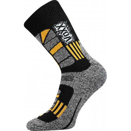 Ponožky unisex termo Voxx Traction I - čierne-žlté