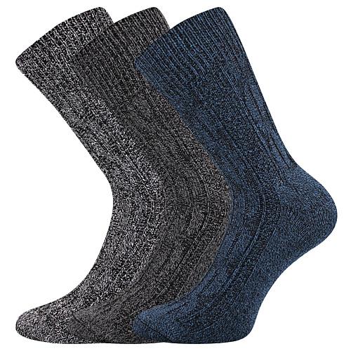 Ponožky silné unisex Voxx Praděd 3 páry (šedé, černé, navy)