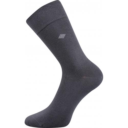 Ponožky pánské společenské Lonka Diagon - tmavě šedé