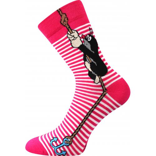 Ponožky klasické unisex Boma KR 111 - růžové