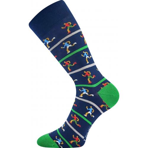 Ponožky trendy unisex Lonka Woodoo Bežci - modré-zelené