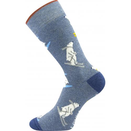Ponožky froté unisex Lonka Frooloo Medvědi - světle modré