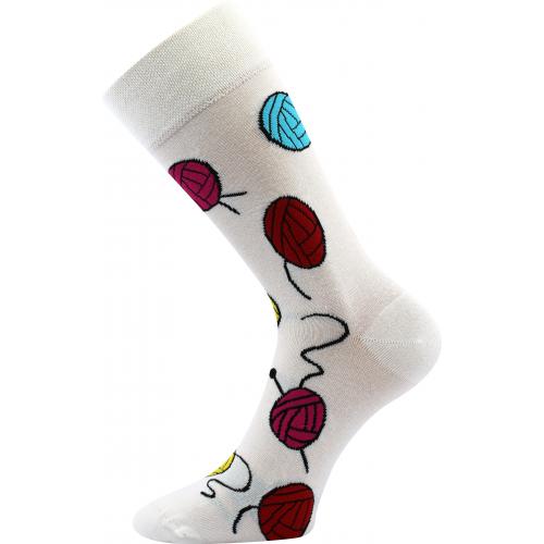 Ponožky spoločenské unisex Lonka Twidor Klubíčka - biele