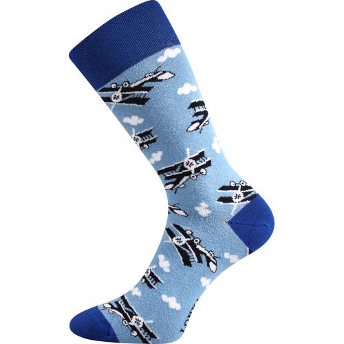 Ponožky trendy pánské Lonka Depate Letadla - modré