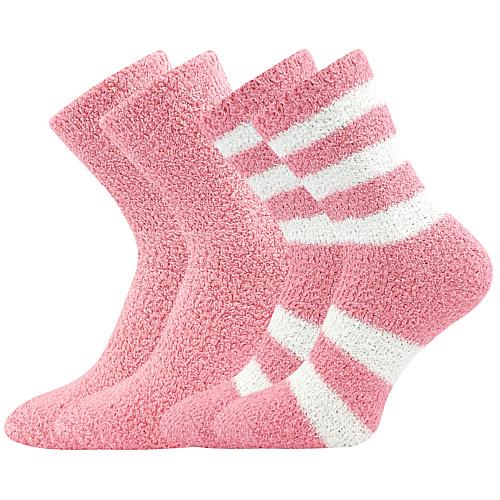 Ponožky dámské teplé Boma Světlana 2 páry - růžové