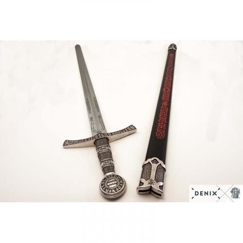 Francouzský meč 14. století - stříbrný-černý