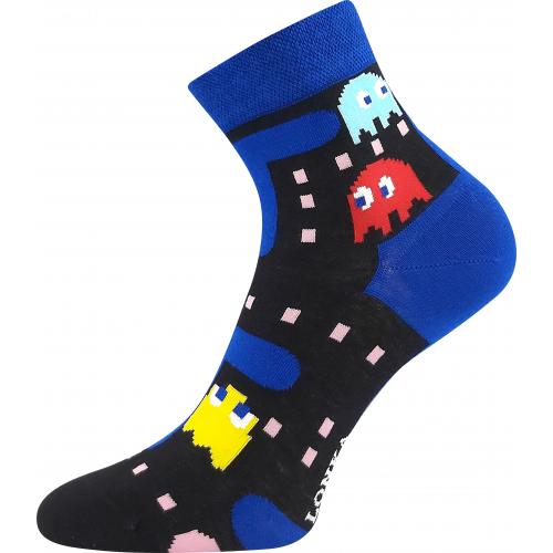 Ponožky unisex trendy Lonka Dorwin Hra - čierne-modré