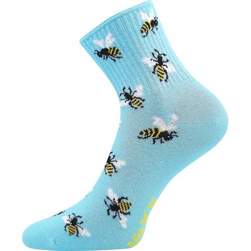 Ponožky dámské Boma Agapi Včelky - světle modré
