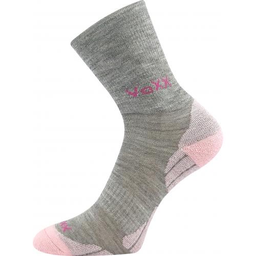 Ponožky zimní dětské Voxx Irizarik - světle šedé-růžové