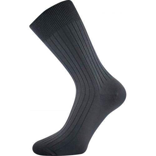 Ponožky pánské klasické Lonka Zebran - tmavě šedé