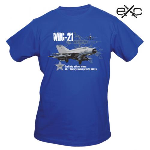 Tričko Exc MIG 21 - modré