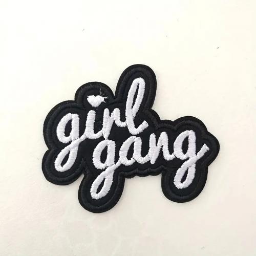Nášivka nažehlovací Girl Gang - černá