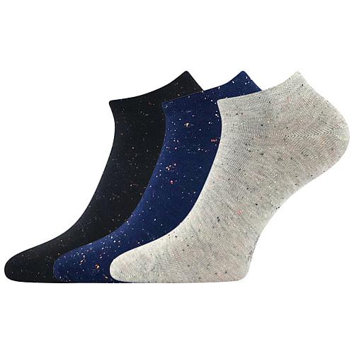 Ponožky dámske letné Lonka Nopkana 3 páry (čierne, navy, šedé)
