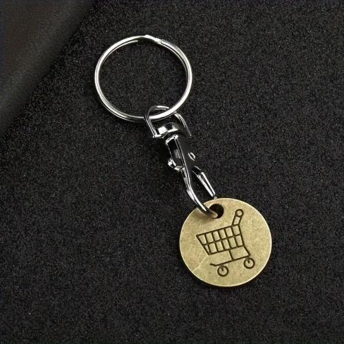 Kľúčenka do nákupného košíka na karabíne Bist Market - zlatá