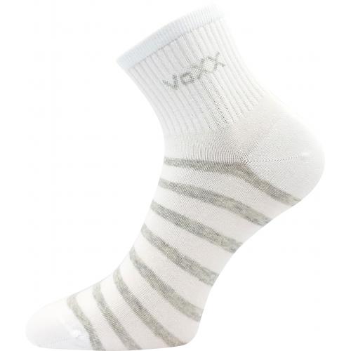 Ponožky dámské klasické Voxx Boxana Pruhy - bílé-šedé