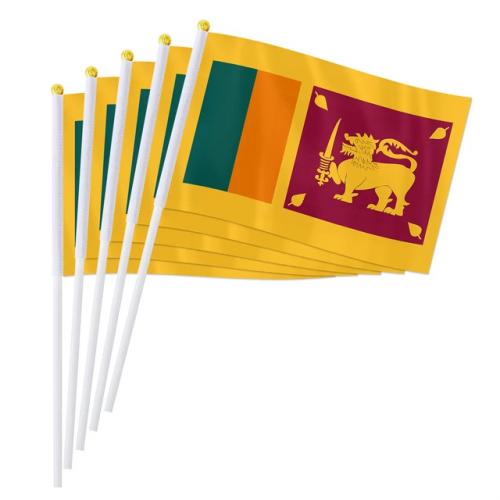 Vlajka Srí Lanka 14 x 21 cm na plastové tyčce
