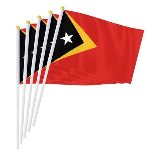 Vlajka Východní Timor 14 x 21 cm na plastové tyčce