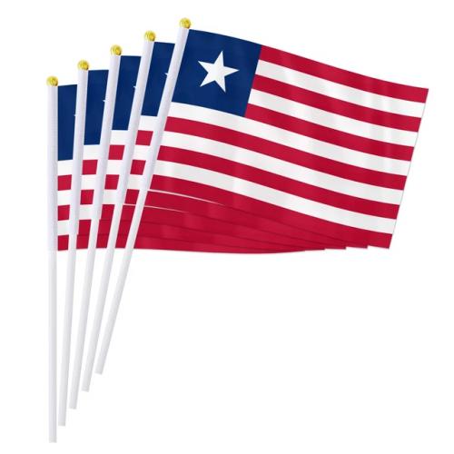 Vlajka Libérie 14 x 21 cm na plastové tyčce