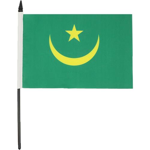 Vlajka Mauritánie 14 x 21 cm na plastové tyčce