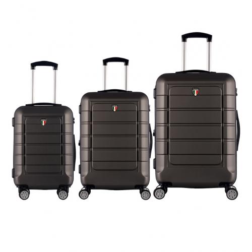 Sada cestovních kufrů TUCCI Console T-0273/3 ABS 33-92 L - tmavě šedá