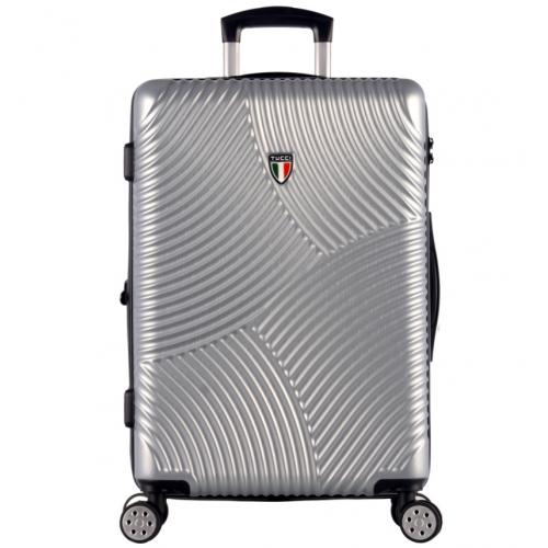 Cestovní kufr Tucci Srotolare T-0277/3-L ABS - stříbrný