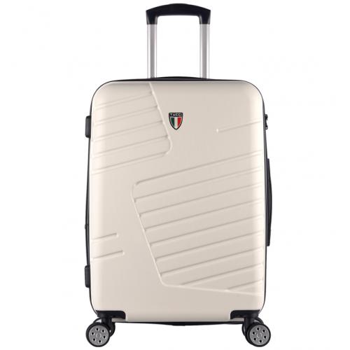 Cestovný kufor Tucci Boschetti T-0278/3-M ABS - biely
