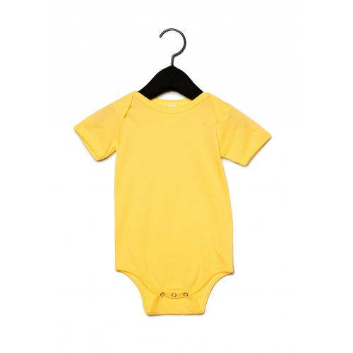 Body dětské B + C Jersey s krátkým rukávem - žluté
