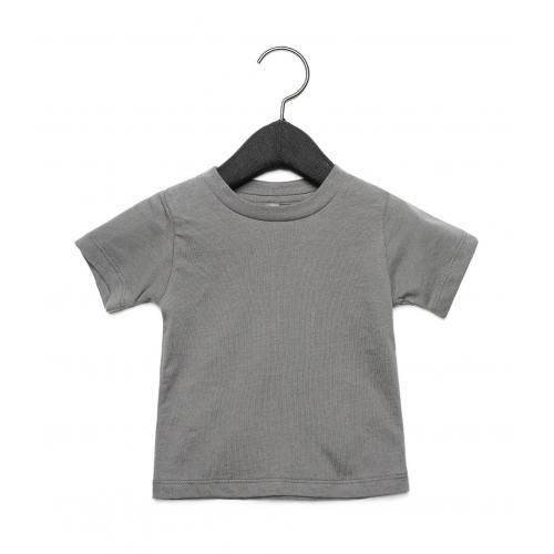 Tričko detské Baby Jersey B + C s krátkym rukávom - stredne sivé