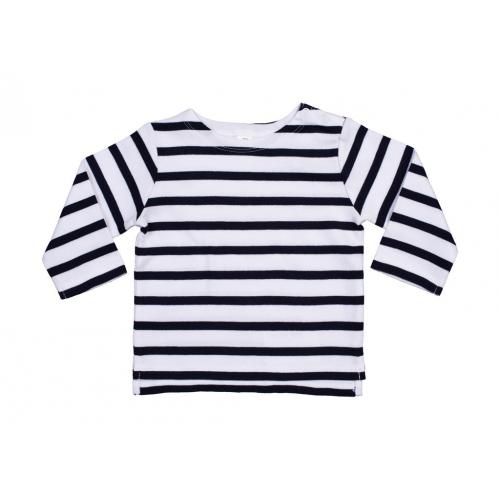 Tričko detské Breton Babybugz - biele-navy