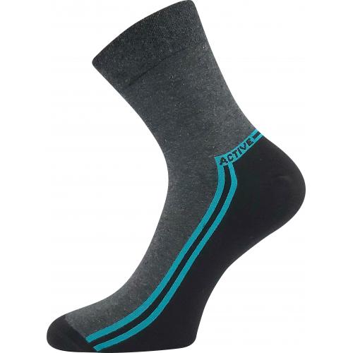 Ponožky pánske slabé Lonka Roger 02 - tmavo sivé-modré