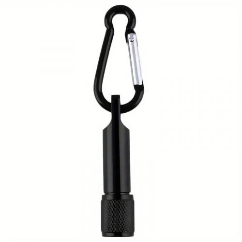 Hliníkové Mini LED svietidlo na kľúče Bist Key - čierna