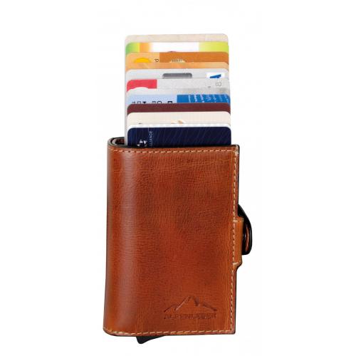 Peněženka Alpenleder Wallet Card Lift Double - světle hnědá