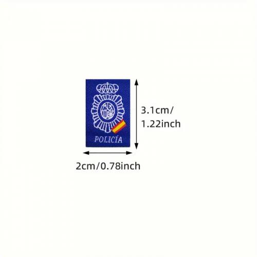 Nášivka nažehľovacia Espaňa Policia 3,1 x 2 cm - modrá