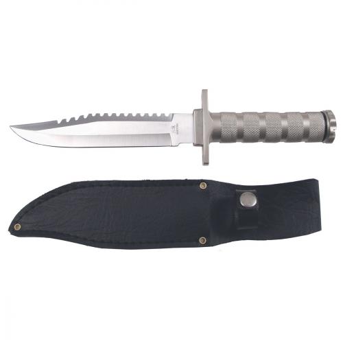 Nůž Survival II s hliníkovou rukojetí - stříbrný