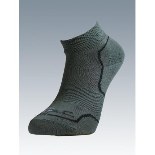 Ponožky so striebrom Batac Classic Short - olivové